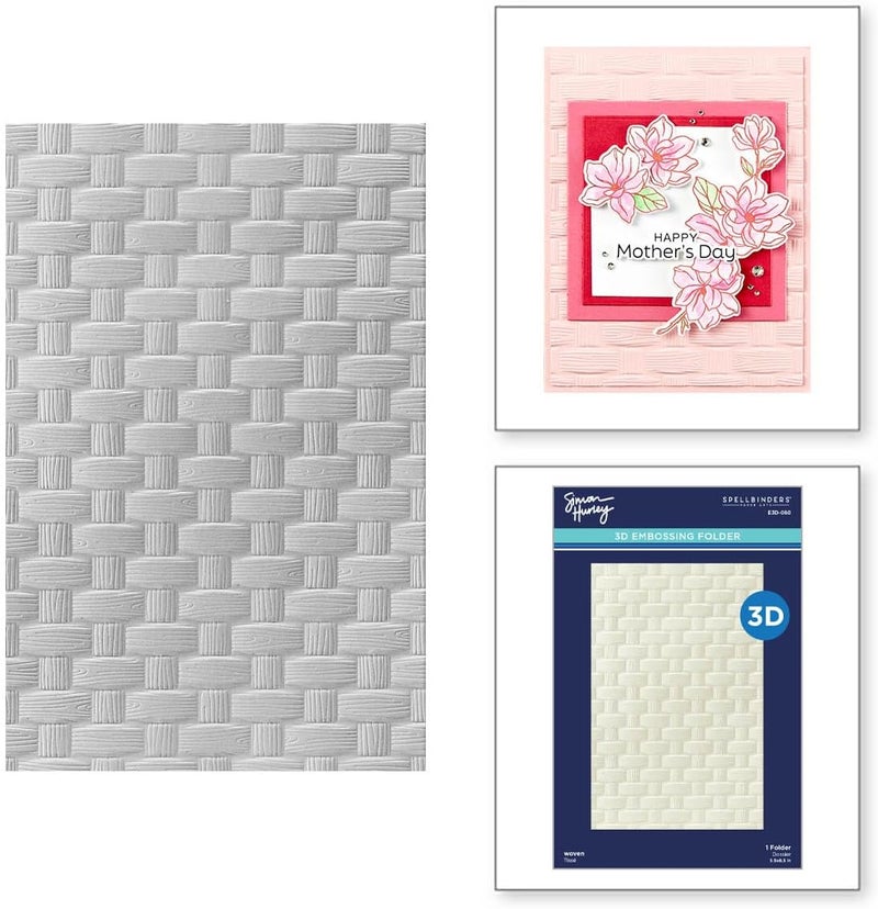 Spellbinders E3D-080 Woven 3D Embossing Folder from The Spring Sampler Collection by Simony Hurley - Image 2